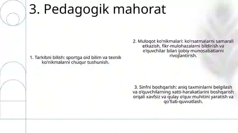 Sport Pedagogiga QoʻYiladigan Talablar 4