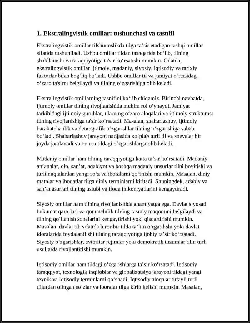 Ekstralingvistik Omillar: Tilga Ta'sir 4