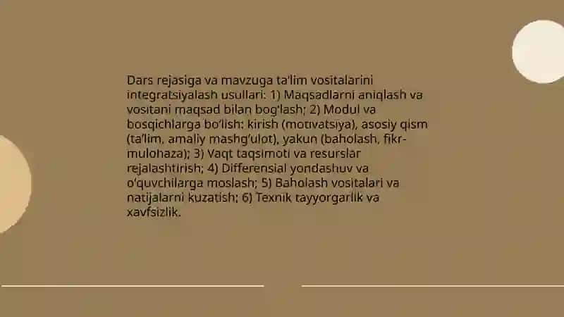 Taʼlim vositalarini dars davomida qoʻllash mexanizmi 4