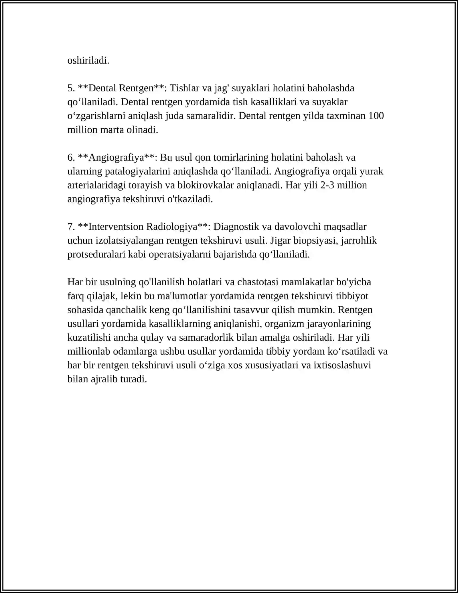 NUR TASHXIS USULLARI. RENTGEN MSKT KONTRASLASH USULLARI UTT MRT HAMDA RADIONUKLEID TEKSHIRISH USULLARI 4