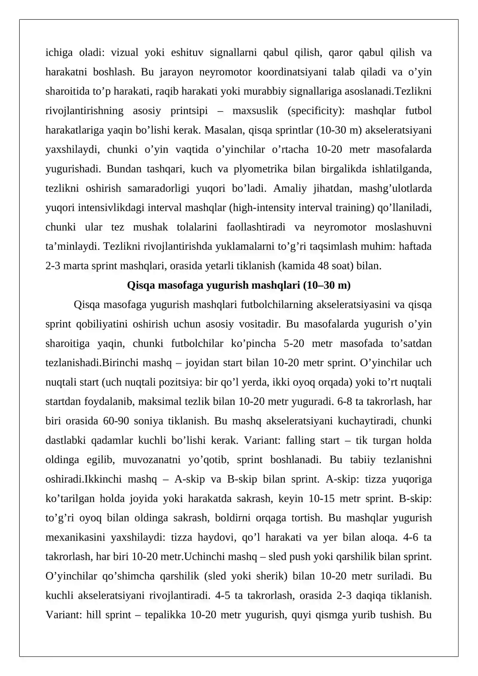 Futbolchilarning tezkorligini, kuchi va epchilligini oshirishga xos umumiy mashqlar 4