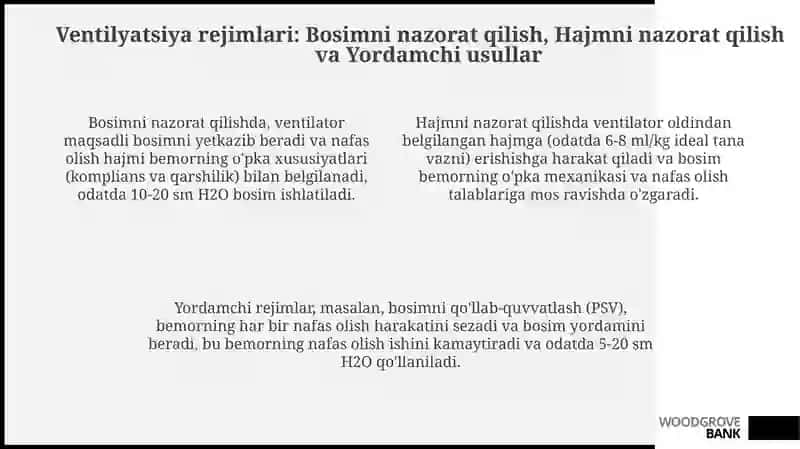 Sunʼiy oʻpka ventilatsiyasi apparatlari turlari ishlash prinsiplari 4
