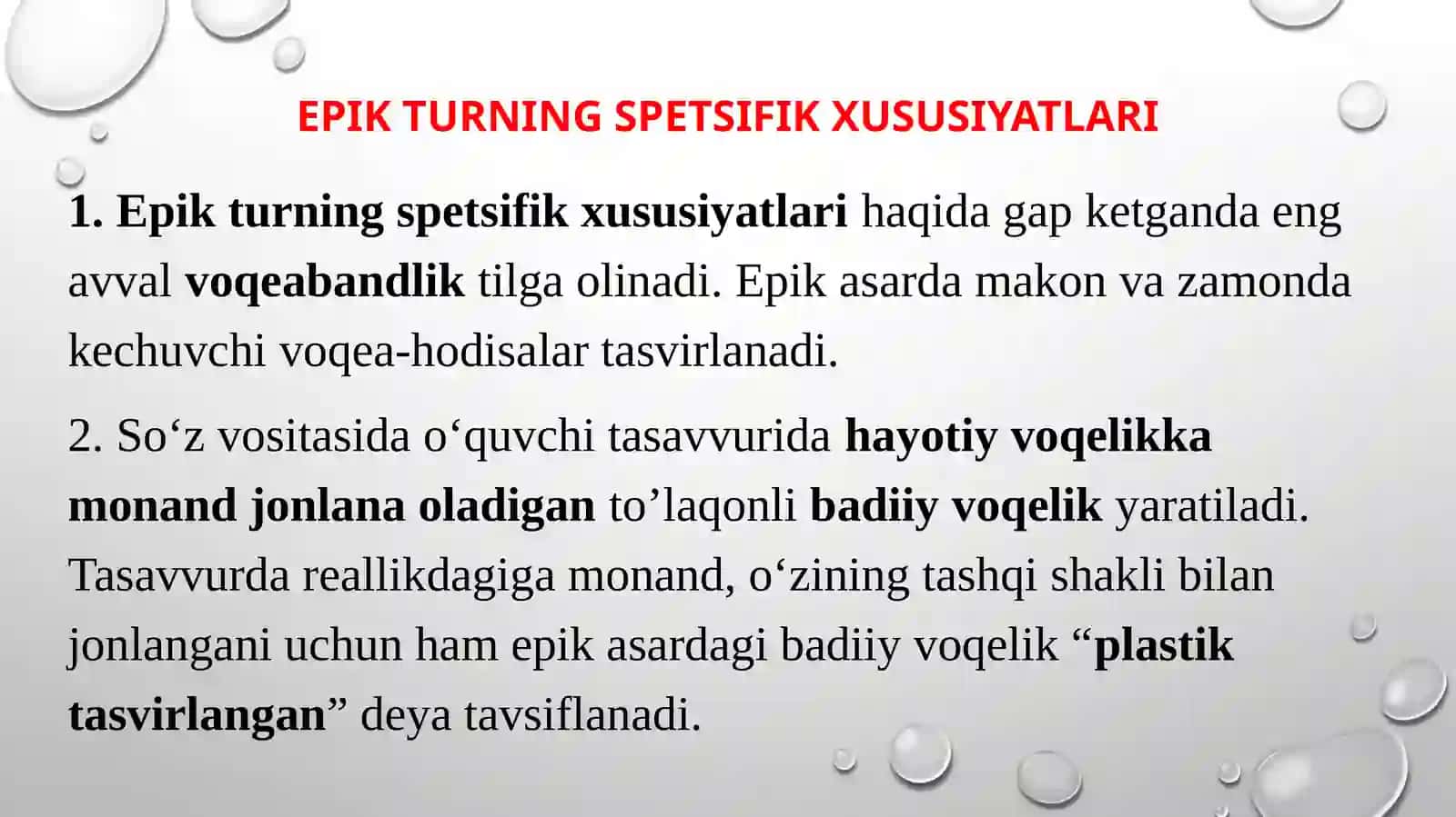 Epikturning Spetsifikxususiyatlari 4