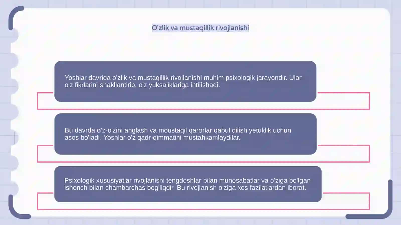 Yoshlik davrining psixologik xususiyatlari 4