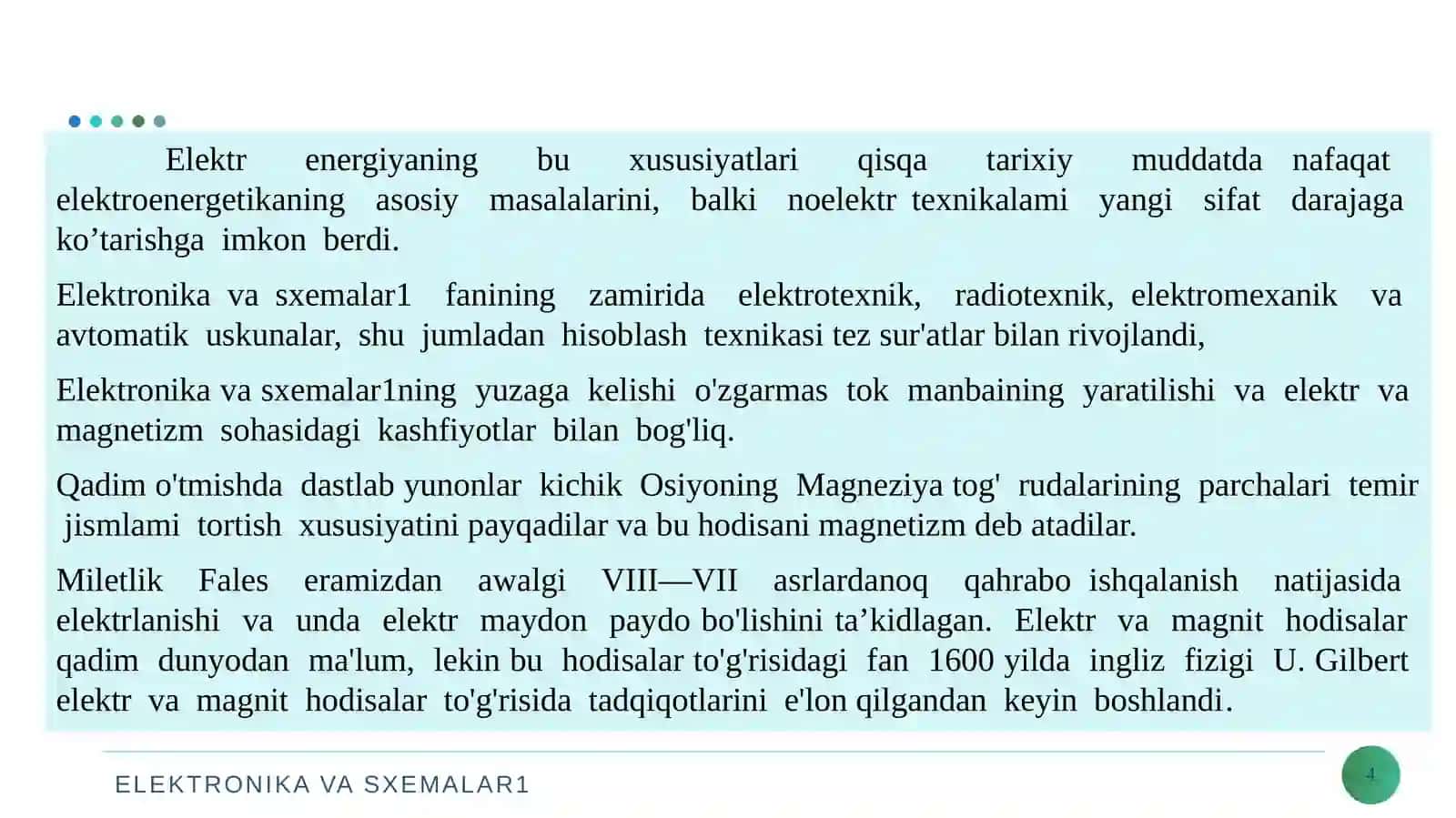 Zamonaviy elektronika va sxemalardagi diskret qurilmalardan integral sxemalargacha rivojlanish tarixiy davrlari va rivojlanishi istiqbollari 4