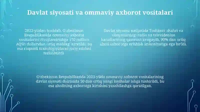 O‘zbekiston Respublikasida Ommaviy Axborot Vositalari 4