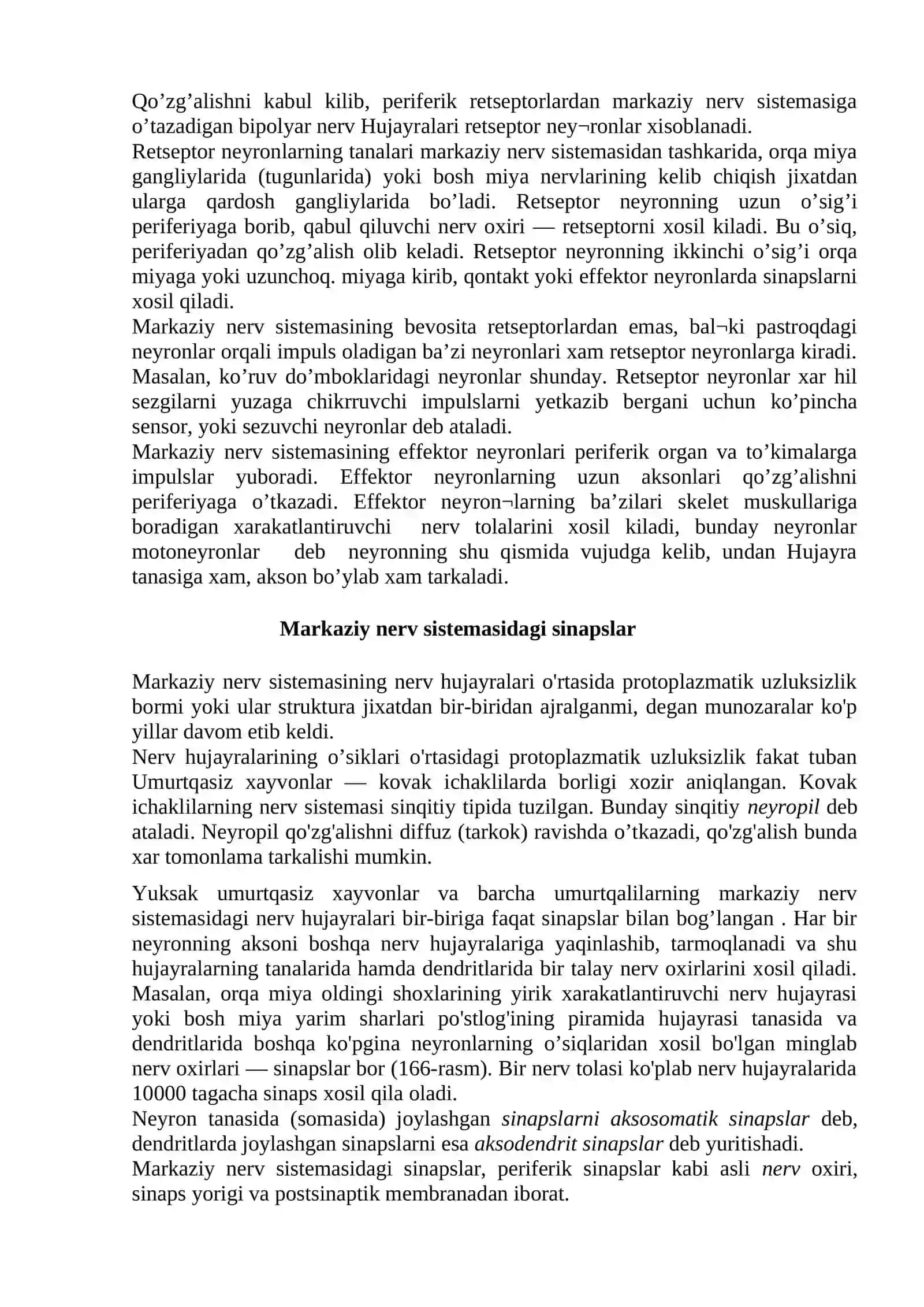 Asab tizimning umumiy Fiziologiyasi 4