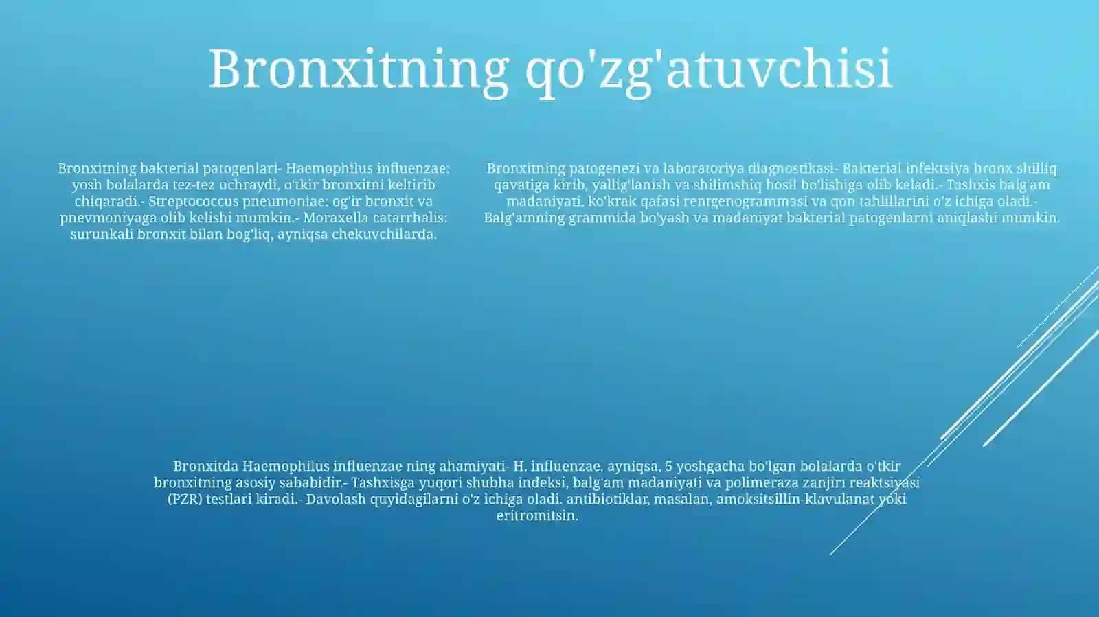 Bronhit Kasalligining QoʻZgʻAtuvchilari Potogenez Va Labaratoriya Tashhisi 4