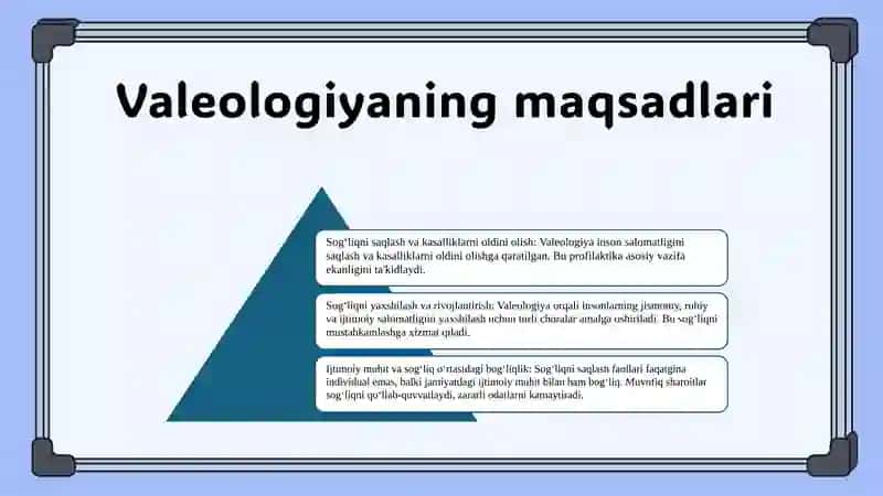 Valeologiya asoslari. Sog‘liq va kasallikning ijtimoiy axamiyati 4