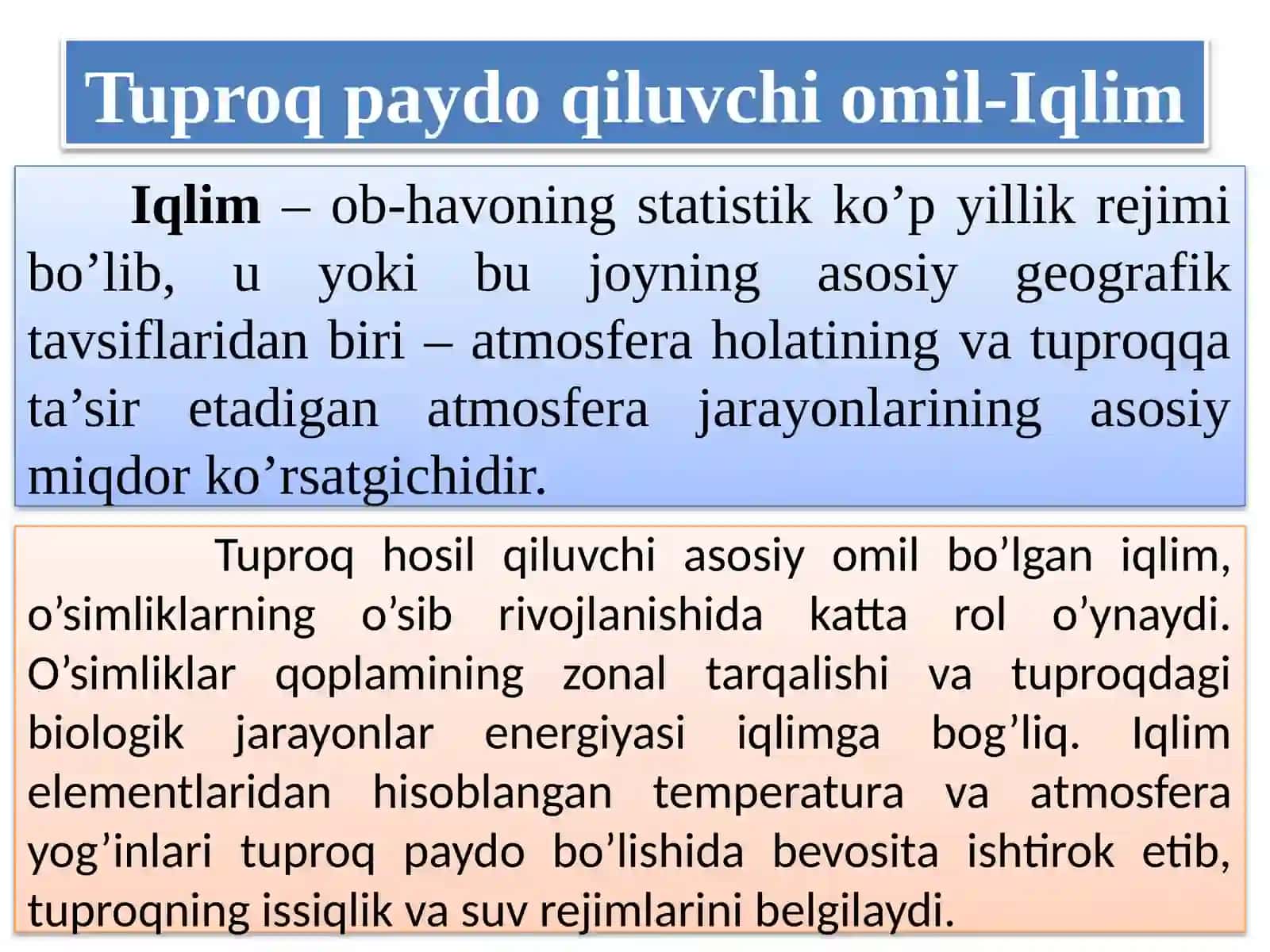 Tuproqlarning tarqalish qonuniyatlari 4