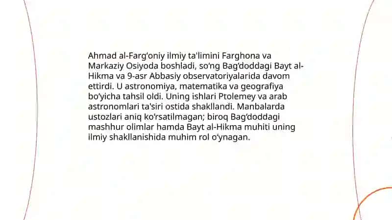 Ahmad al-Fargʻoniy va uning merosi 4