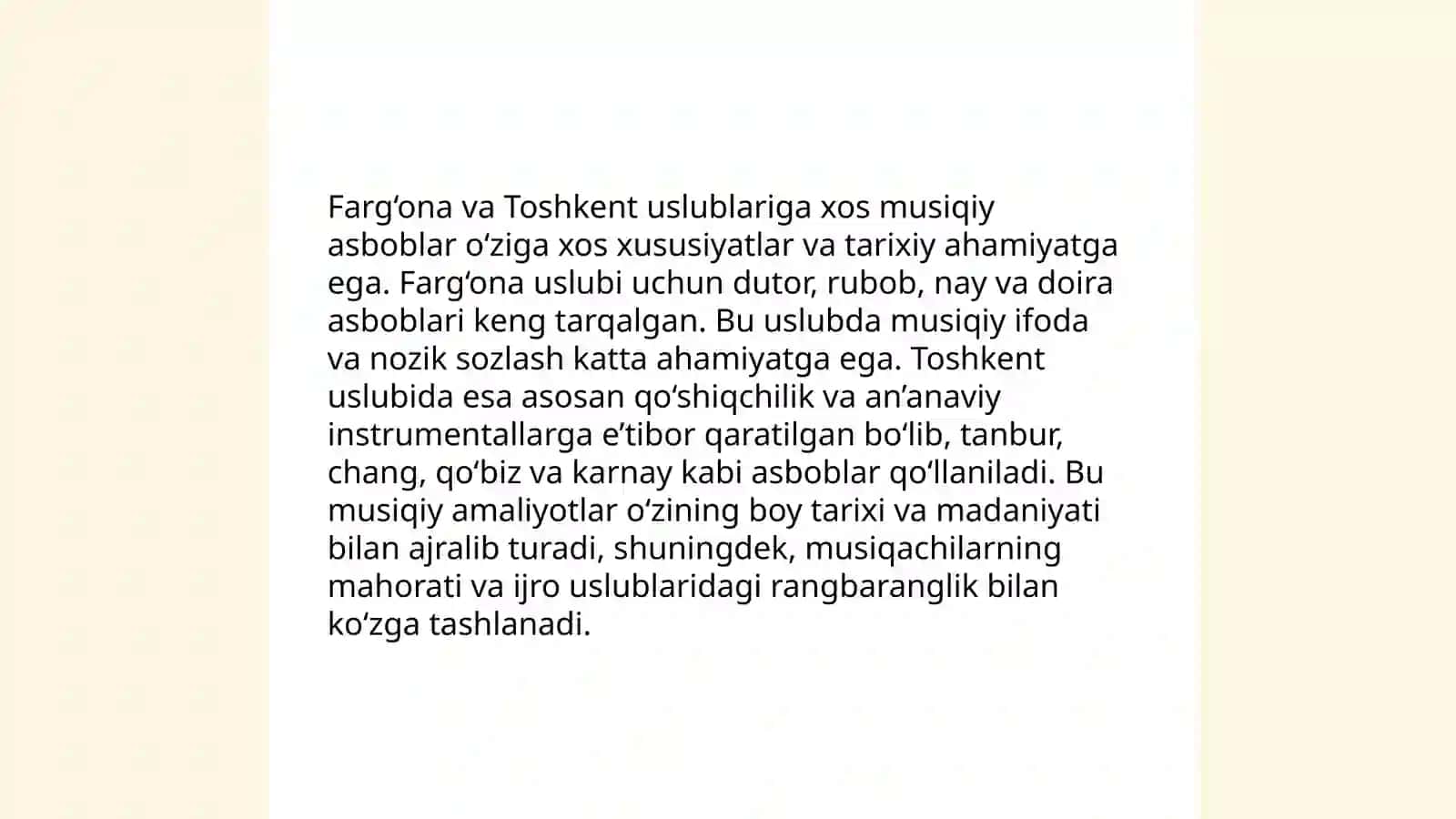 O'zbek xalq musiqa ijodi Farg'ona va Toshkent mahaliy uslublari 4