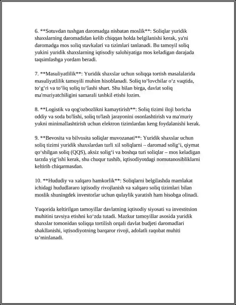 YURIDIK SHAXSLAR TULAYDIGAN SOLIQLARGA UMUMIY TAVSIFNOMA 4