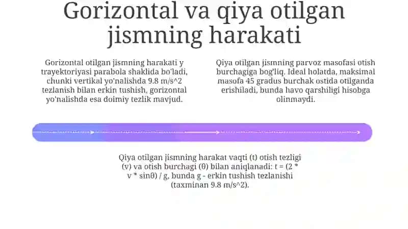 Yerning tortishish maydonida jismlarning harakati 4