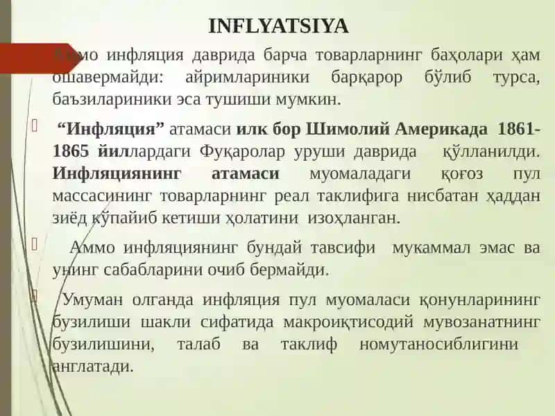 INFLYATSIYA VA ANTIINFLYATSIYA SIYOSATI 4