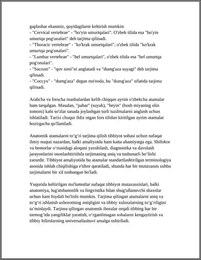 ANATOMIK IBORALARNING TARJIMASI 4