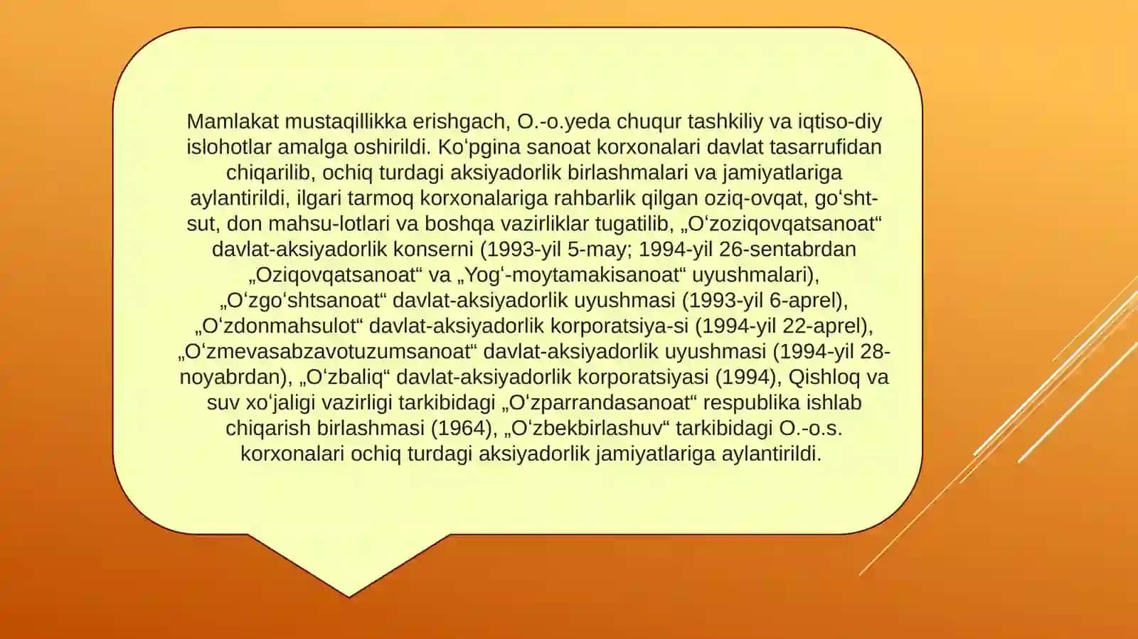 OZIQ-OVQAT SANOATI KORXONALARNING BINOLARI TURLARINI O‘RGANISH 4