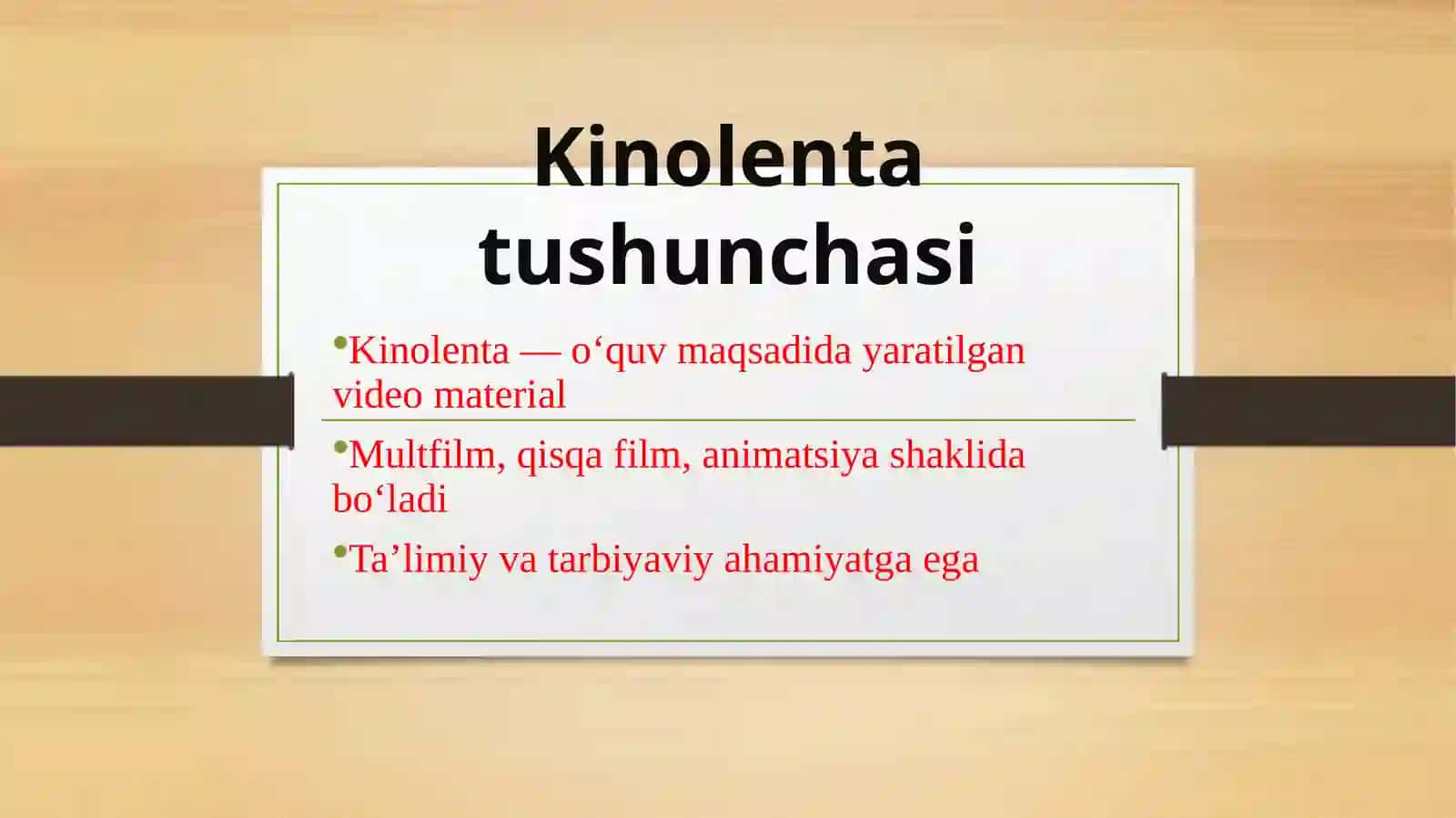 Kinolentalar yordamida mashg‘ulotlarni tashkil etish 4