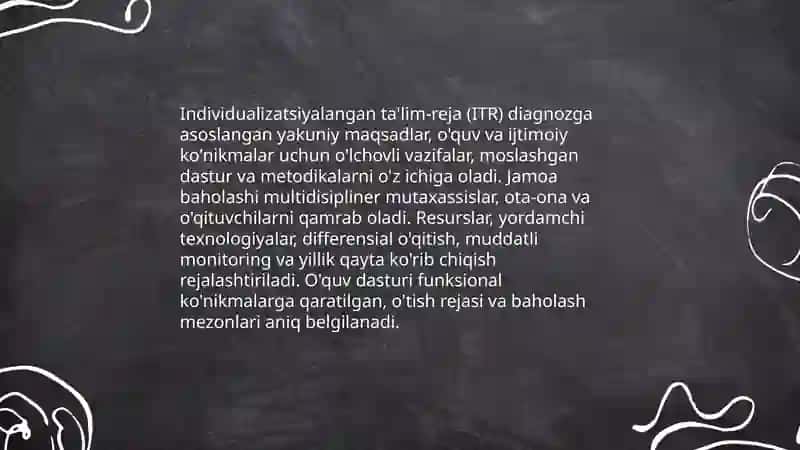 Intellektual nuqsonli bolalarga ta’lim tarbiya jarayonini tashkil etish 4