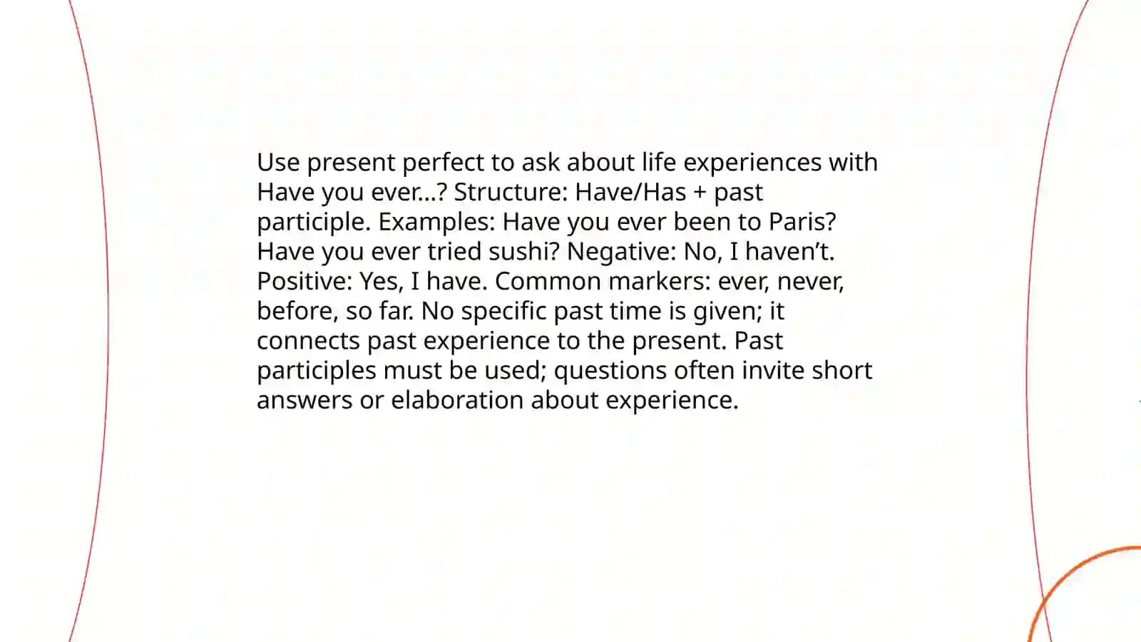 present perfect 4