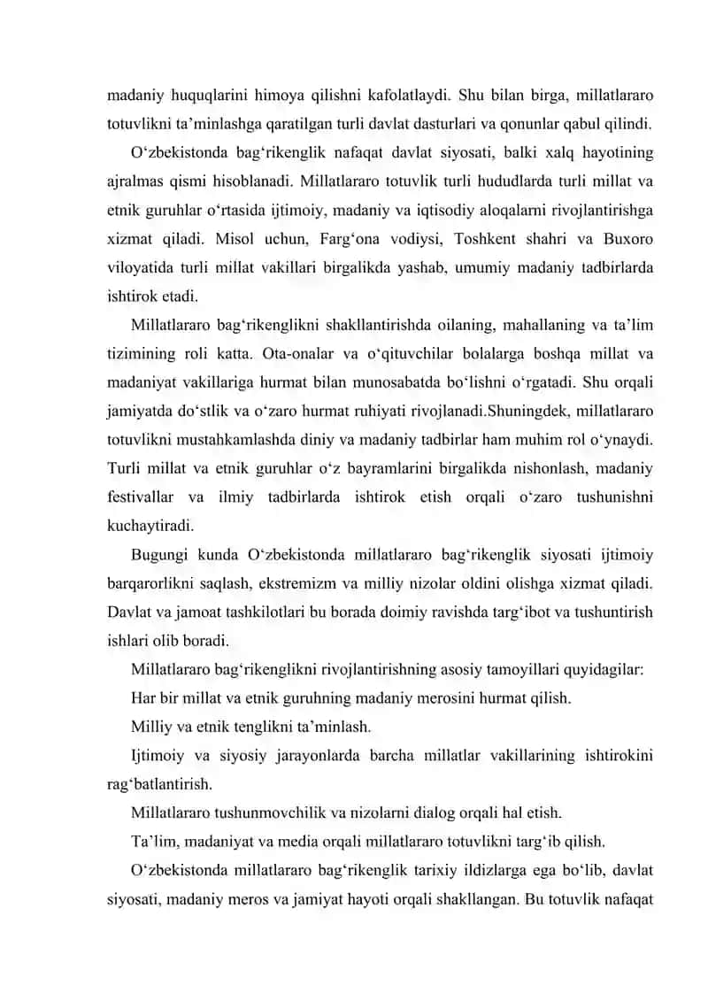 Oʻzbekistonda millatlararo va dinlararo bagʻrikenglikning shakllanishi 4