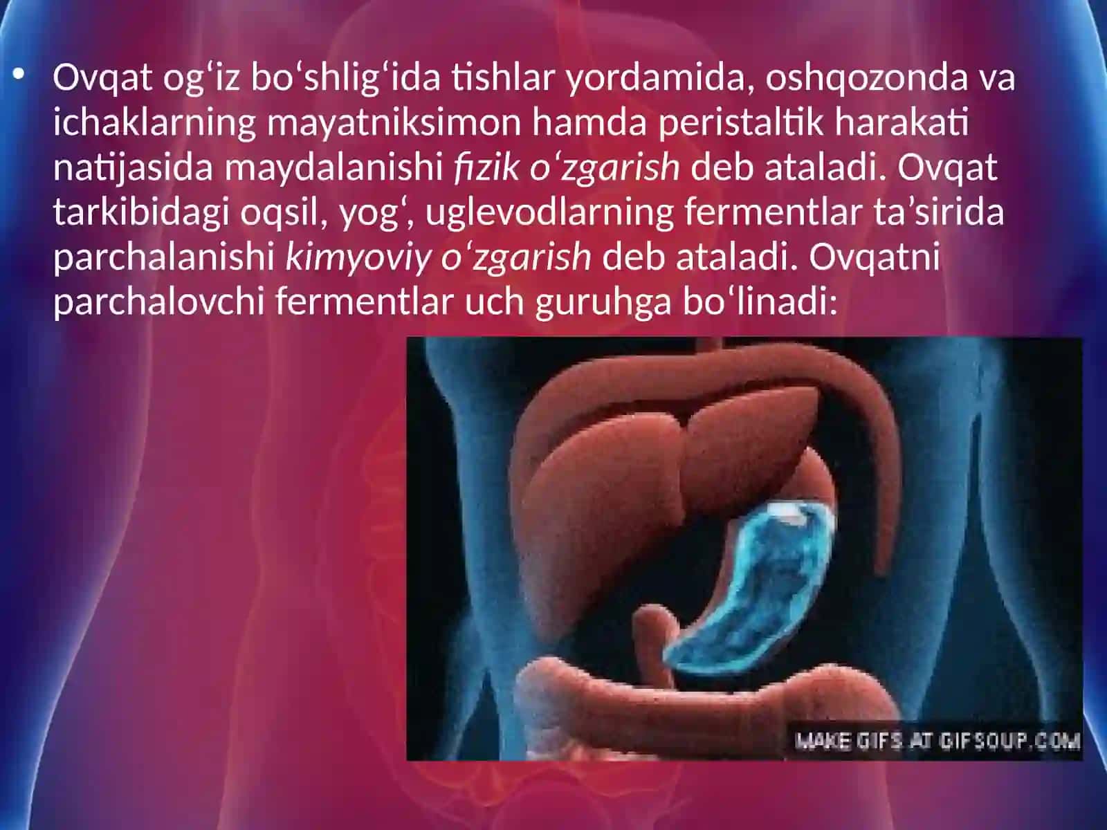 Jigar.Me’daostibezi.Ovqat hazm qilishning boshqarilishi 4