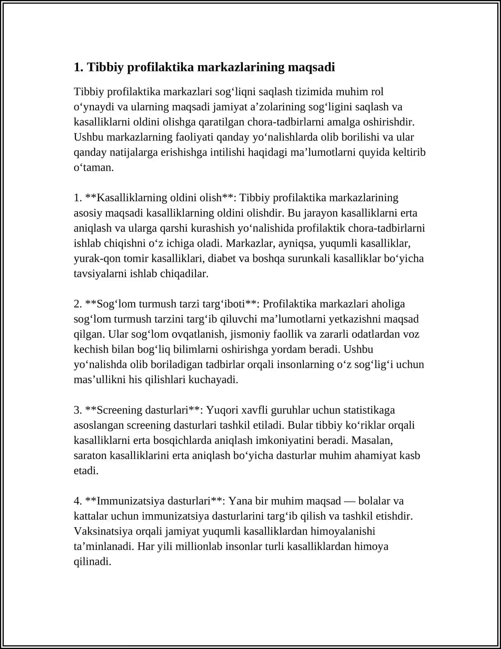 Tibbiy Profilaktika Markazlari 4