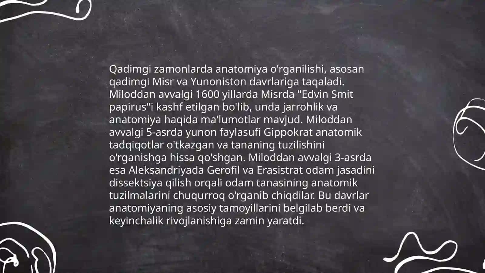 Anatomiya faning rivojlanish tarixi va boshqa fanlar bilan aloqasi 4