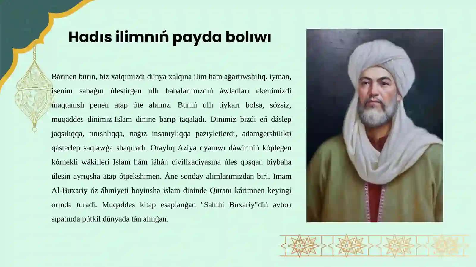 Hadis ilimnıń payda bolıwı hám rawajlanıwı 4