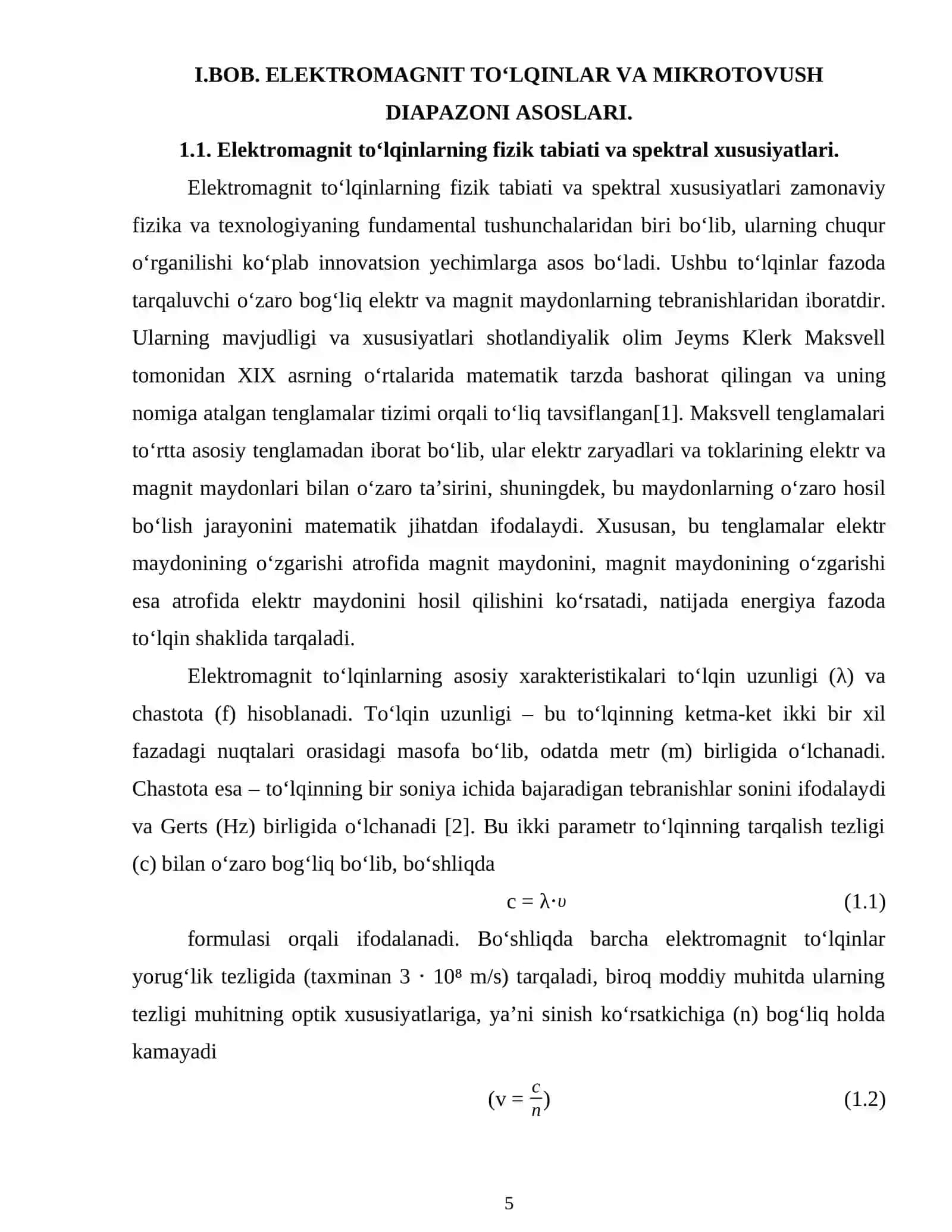 Elektromagnit to‘lqinlarning fizik tabiati va spektral xususiyatlari 4