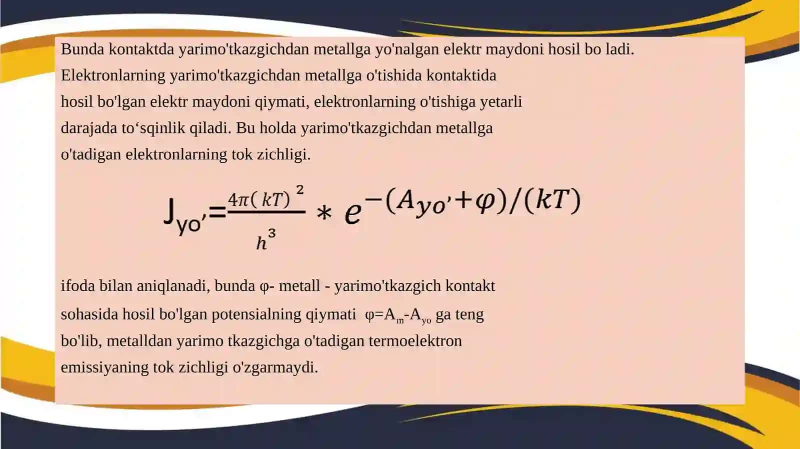 Metall-metall yarimo'tkazgich kontaktlar 4