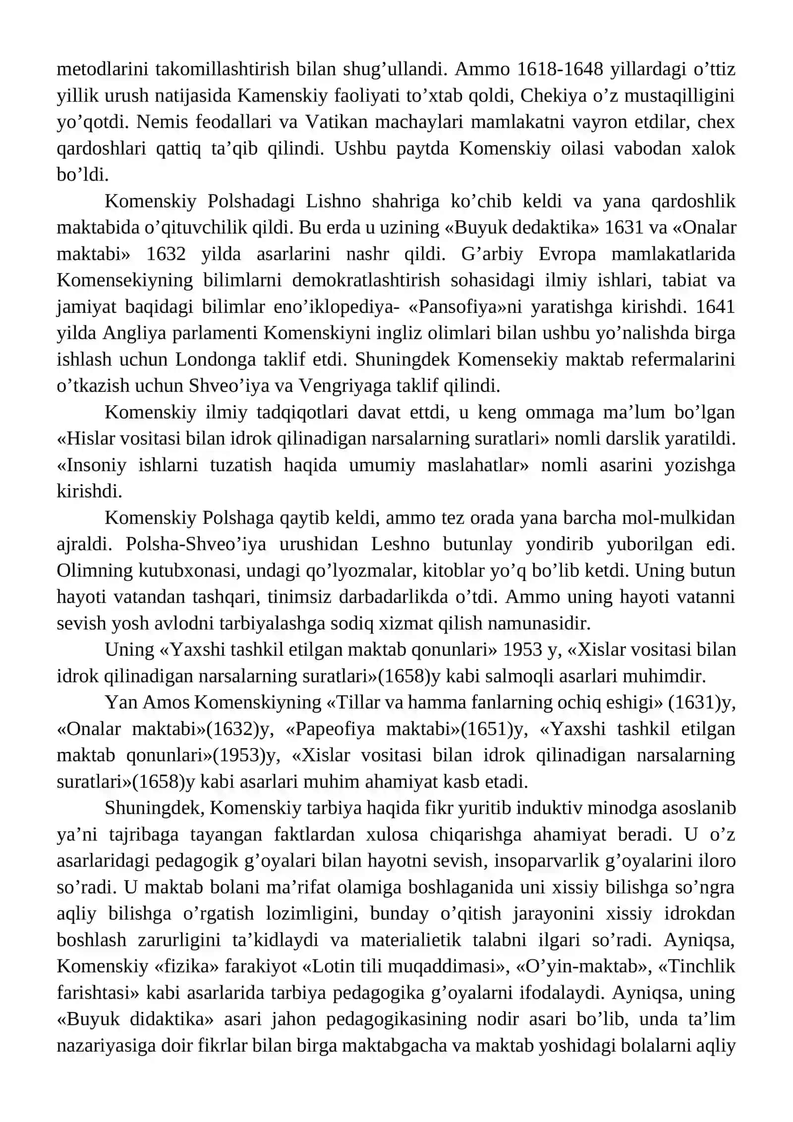 K. D. Ushinskiy va Y. A Komenskiylarning pedagogik tizimi 4