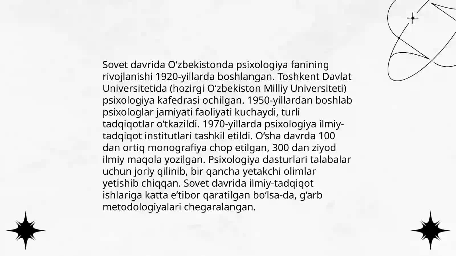 O'zbekistonda psixologiya fanining rivojlanish tarixi 4