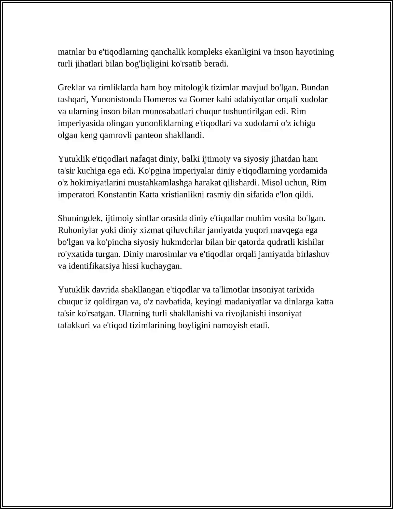 Yutuklik Davrida Etiqod va Qunyoqarash 4