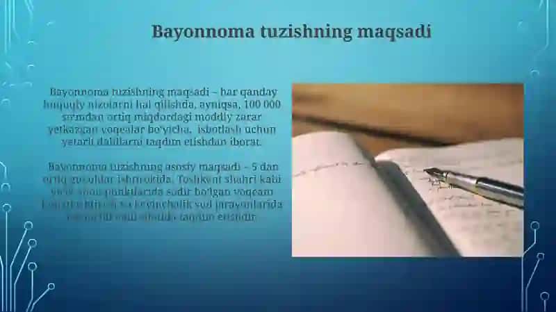Bayonnoma Hujjatining Maqsadi 4