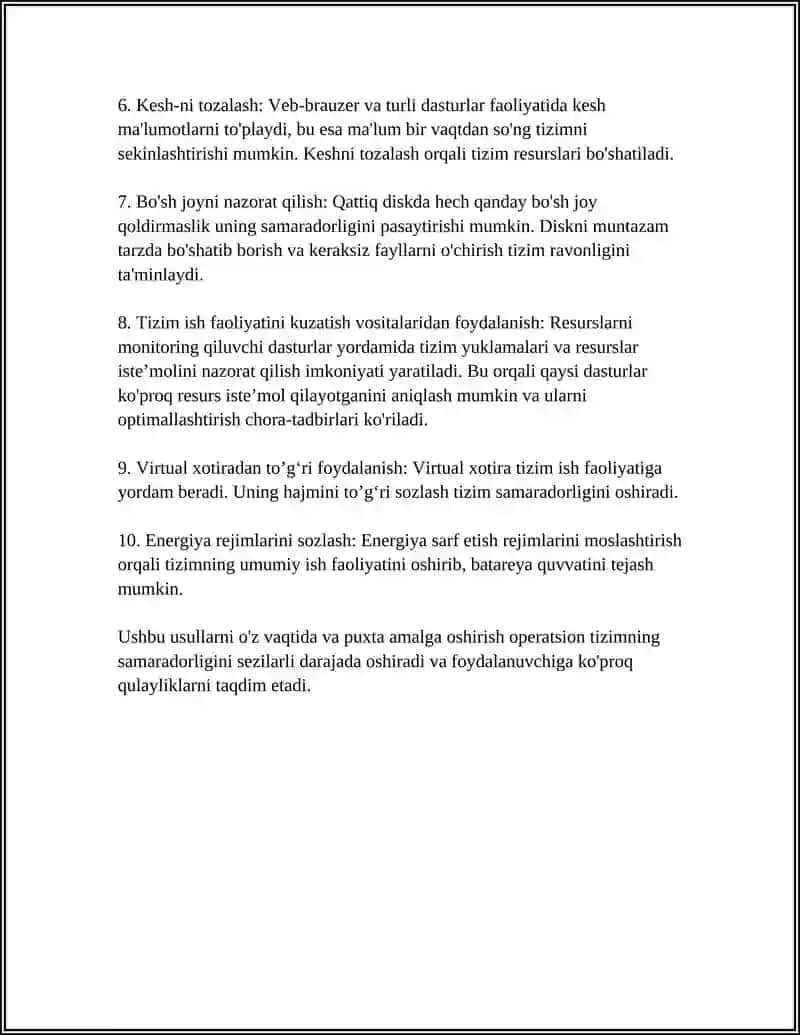 KOMPYUTER TIZIMINI OPTIMILLASHTIRISH USULLARI 4