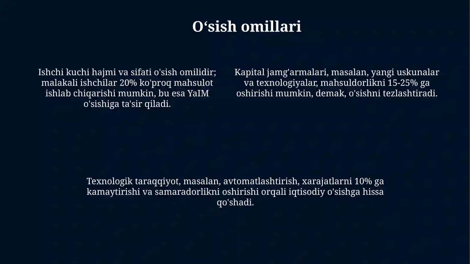 Iqtisodiy o’sishning neoklassik modellari 4