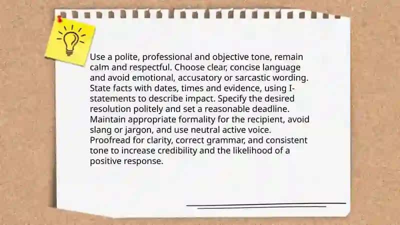 How to write complaint letter 4