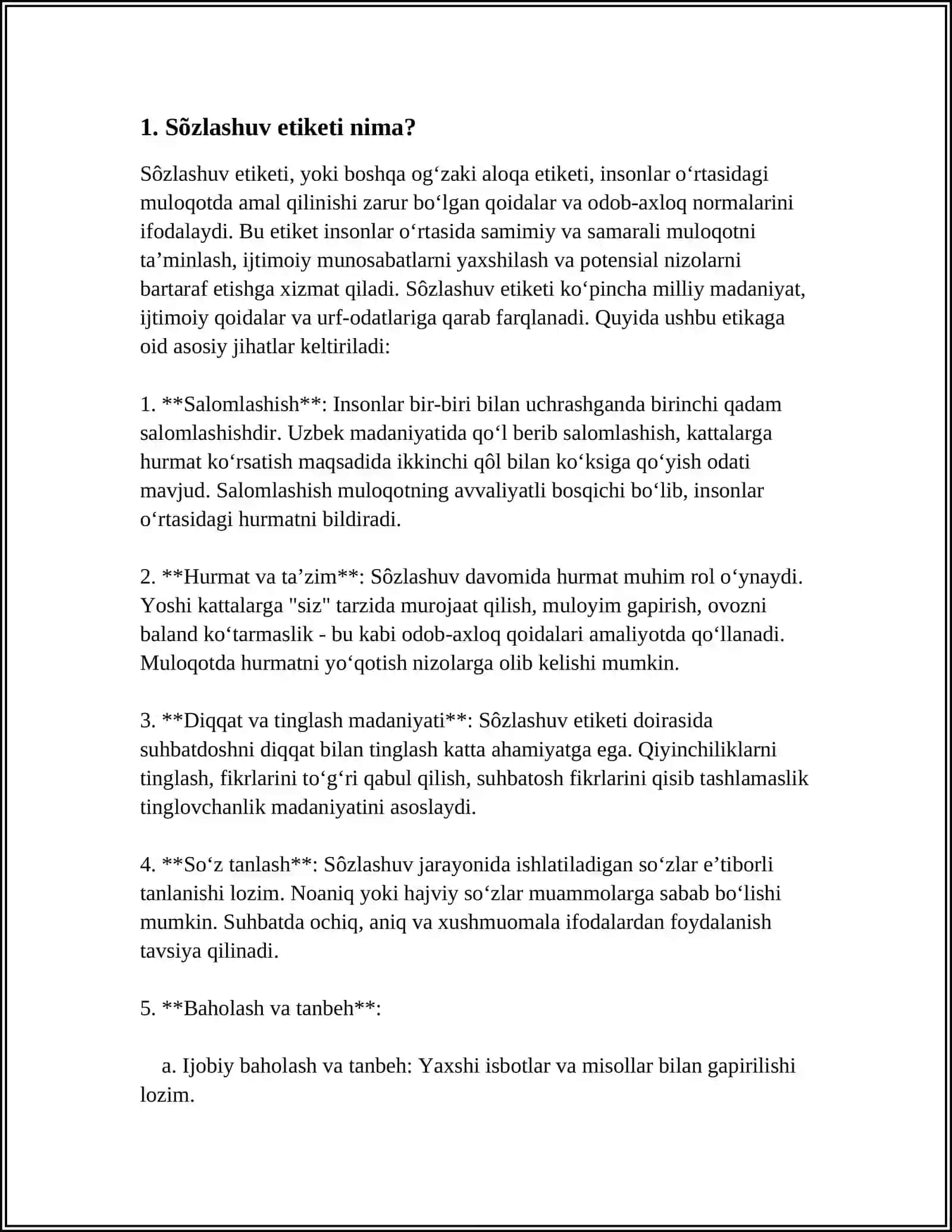 SÓZLASHUV ETIKET TUSHUNCHASI 4