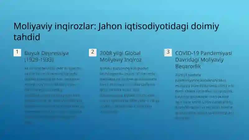 GLOBAL MOLIYAVIY INQIROZLAR VA ULARNING MILLIY MOLIYAVIY XAVFSIZLIKKA TA’SIRI 4