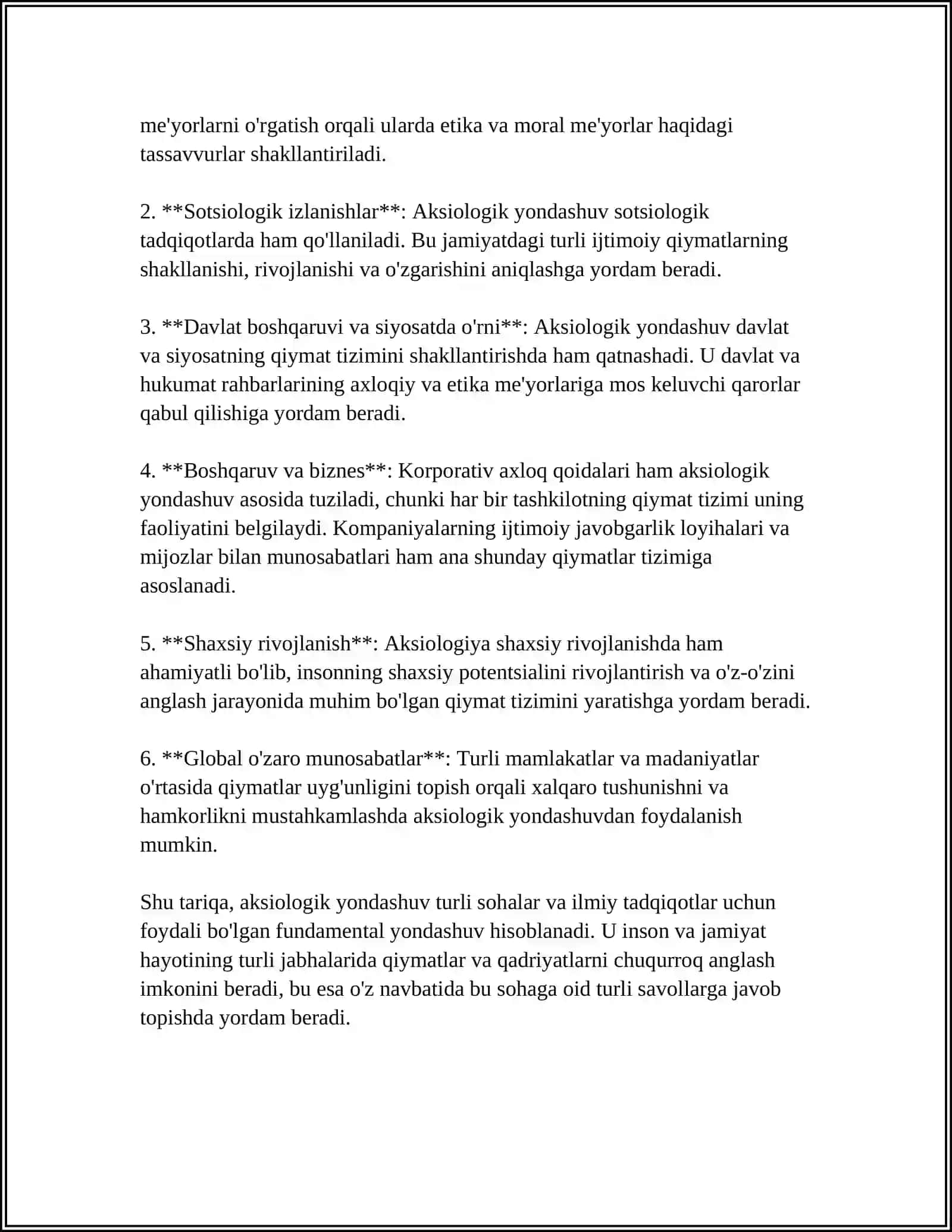 Мavzu: "TARBIYA "FANINI OʻQITISH JARAYONIGA AKSIOLOGIK, TEXNOLOGIK YONDASHUVLAR VA ULARGA TAVSIF 4