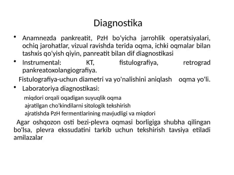 Oshqozonosti bezi fistulalari 4
