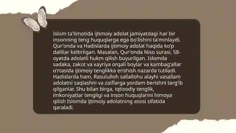 Oʼzbek xalq pedagogikasi va islom taʻlimotida ijtimoiy-pedagogik gʻoyalar 4