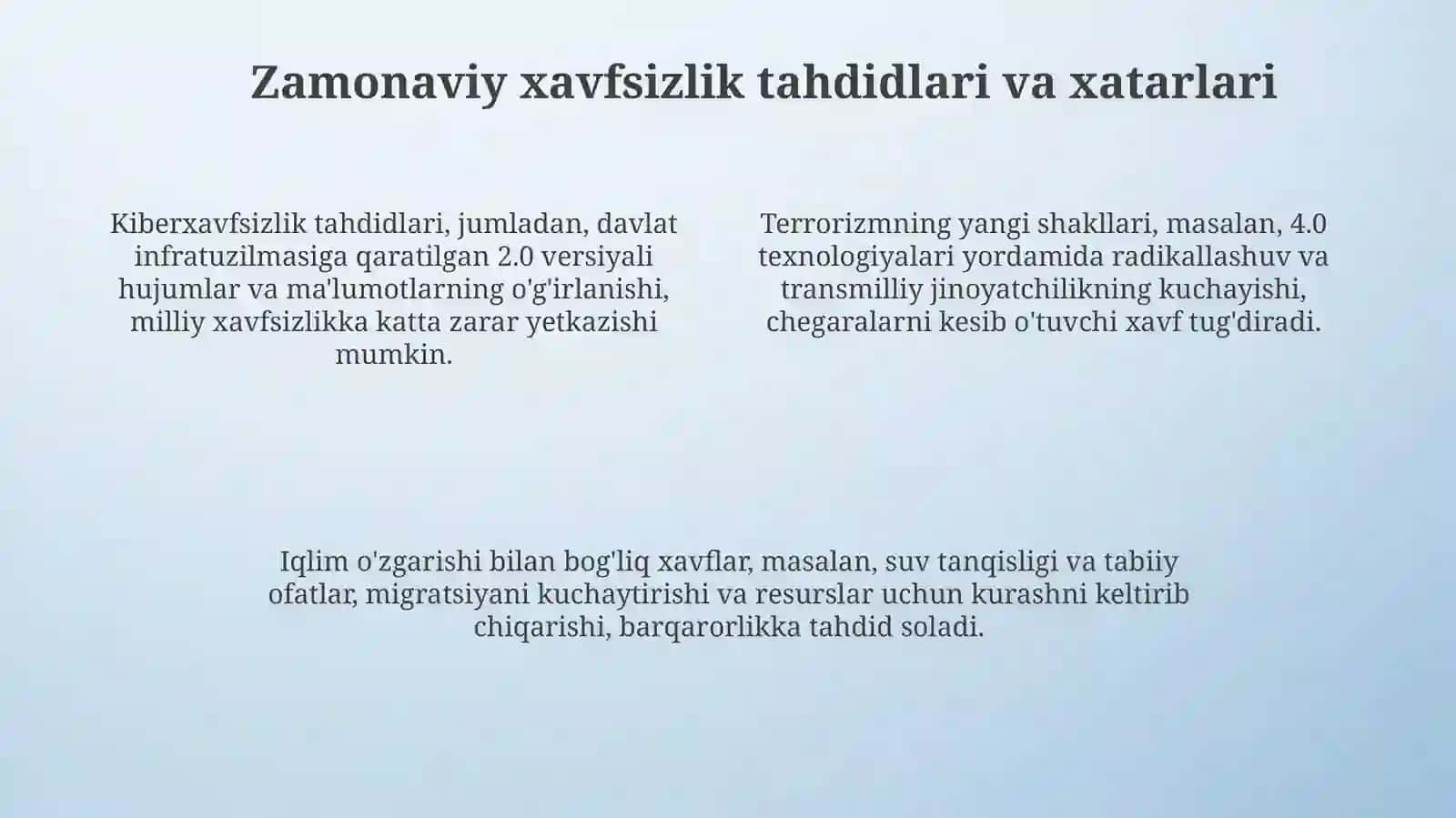 Mamlakatimiz milliy xavfsizlik tizimining shakllanishi 4