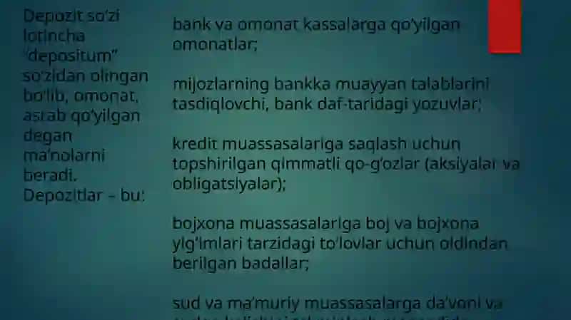 Tijoratbanklarining passiv operatsiyalari 4