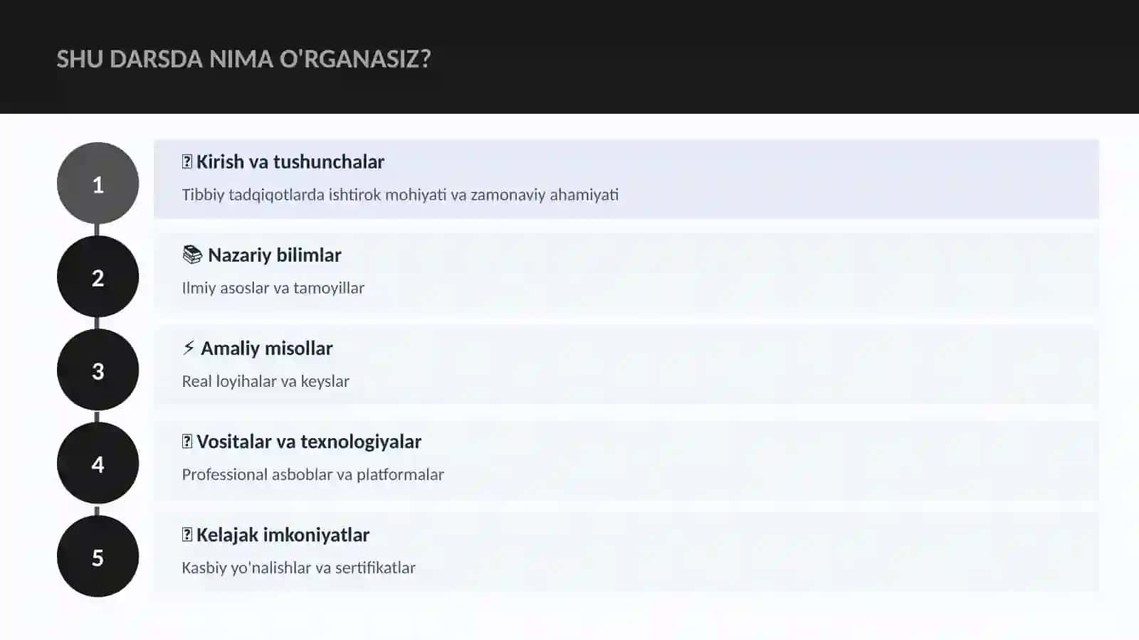 Tibbiy tadqiqotlarda ishtirok 4