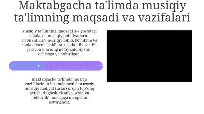 Maktabgacha ta'limda musiqiy rivojlanishning asosiy yo'nalishlari 4