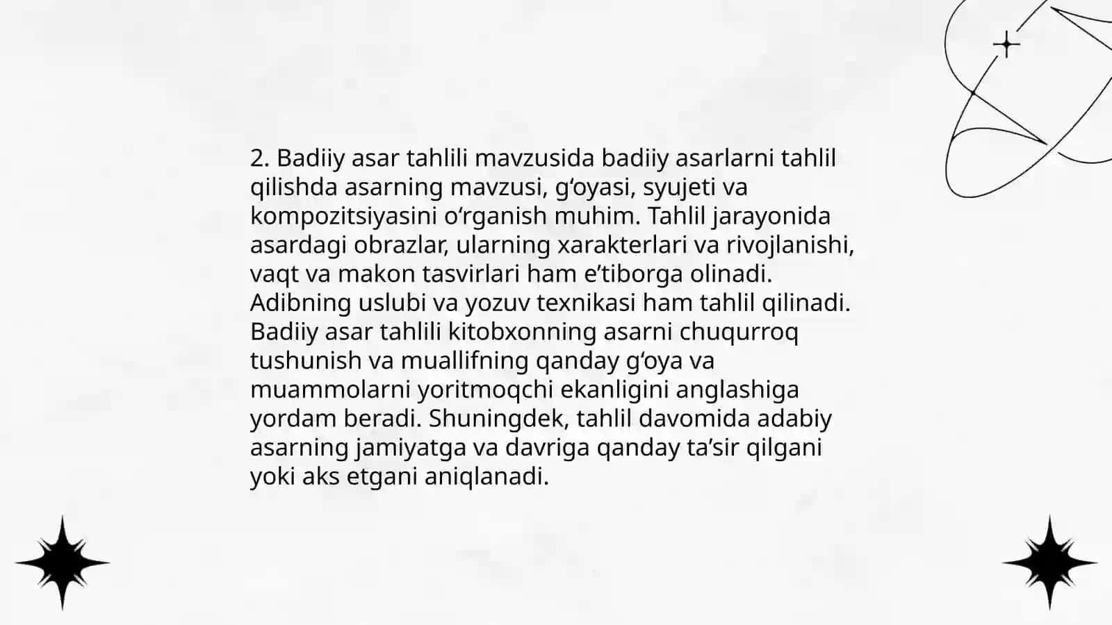 Adabiyotshunoslik- badiiy adabiyot toʻgʻrisidagi fan 4
