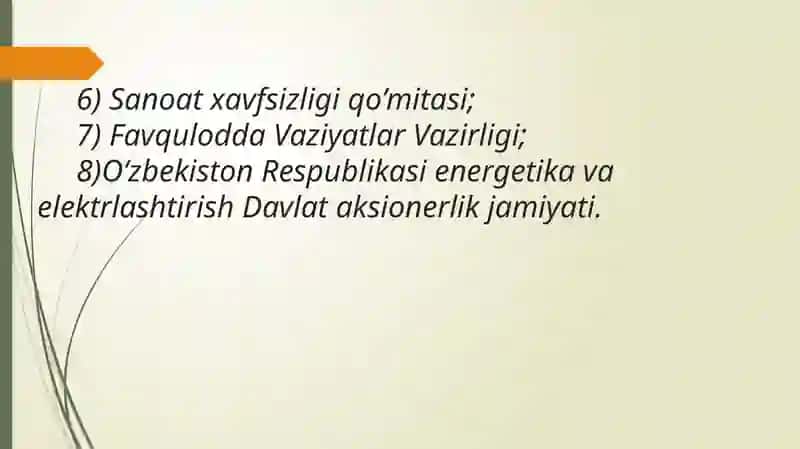 O‘zbekiston Respublikasida mehnat muhofazasini nazorat qiluvchi tashkilotlar. 4