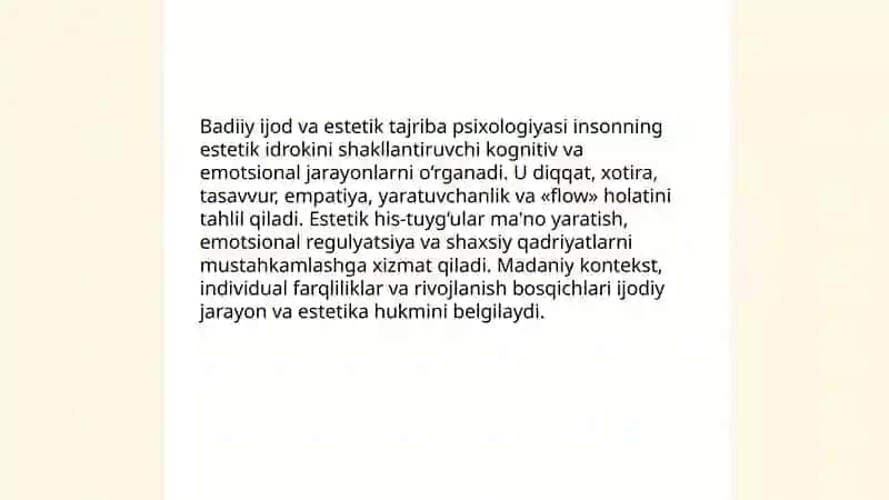 Badiiy asarlar orqali dunyoni estetik idrok etishning nazariy asoslari 4